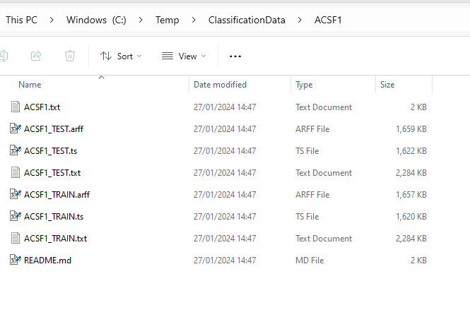 time series classification